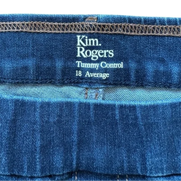 Kim Rogers Women’s Size 18 Tummy Control Capri Blue Jeans Denim - Picture 4 of 8